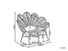 Beliani Panca da Giardino in Rattan Naturale Stile Boho da Giardino Florentine