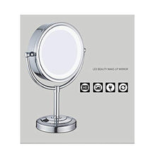 specchio trucco,specchio trucco,Specchio cosmetico da tavolo a LED con ingrandimento 3 volte da 8,5 pollici, specchio cosmetico illuminato in stile europeo, bronzo rosso