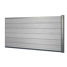 Mendler Pannello supplementare frangivento Basso Privacy Sarthe WPC Alluminio Premium 188cm Grigio