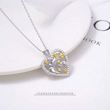 Collana in Argento Sterling, Collana Creativa A Forma di Cuore in Argento Sterling S925 Madre E Bambino, Adatta per La Festa della Mamma, Regali di Anniversario E Regali di Compleanno