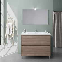 Kiamami Valentina MOBILE CON LAVABO A TERRA 100 CM QUERCIA| LAGUNA