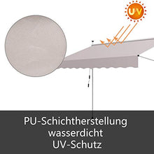 Hengda 200 * 120cm Tenda da Sole Retrattile Avvolgibile Manuale con Pali di Supporto Impermeabile
