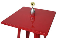 Set Tavolo con 2X sedie sgabelli da Bar HWC-A73 Metallo Rosso