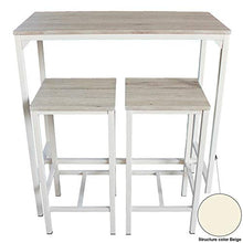 yelloo MOD. Brasil Set Tavolo e 2 SGABELLI Bar Arredamento H.96cm Cucina Beige
