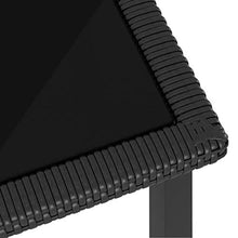 SKM Set da Pranzo da Giardino 7 pz in Polyrattan Nero (51.1kg)