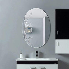 HFFFHA Specchio - Lavabo sospeso Ellipse da Bagno Senza Telaio Vanity 50 * 70 cm