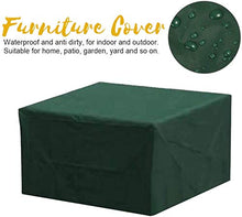 Copertura per mobili da giardino, impermeabile, 126 x 126 x 74 cm, per mobili da giardino da esterni, rettangolare, in rattan, resistente agli strappi