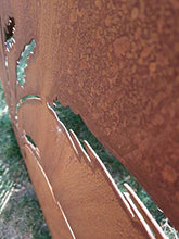 Zen Man 031912-1 - Paravento in metallo ruggine per giardino, 150 x 50 cm