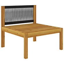 FAMIROSA Set Divani da Giardino 9 pz con Cuscini Crema Massello Acacia-7896