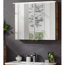 Facchellmann - Set di mobili da bagno B.Perfect, 4 pezzi, con mobiletto sottolavello, lavabo in ceramica, 80 cm e armadietto a LED
