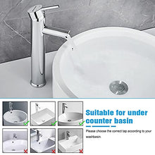 Alto Rubinetto Bagno Lavabo, BONADE Miscelatore Monocomando Elegante Lavabo Bagno Rubinetto per Lavabo e bagno Argento