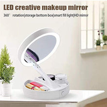Specchio per Il Trucco, Specchio per Il Trucco Illuminato A LED Specchio per Il Trucco con Ingrandimento 10X Doppio Alimentatore Accessori per Il Trucco Portatile Specchio per Il Trucco con Luci