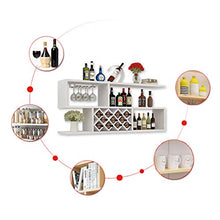 Set Bar Scaffale da Parete Appeso a Parete per Vino (Color : Bianca, Size : 120 * 69.8 * 24cm)