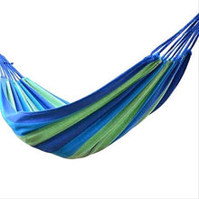 Amaca in cotone per esterni, 200 x 80 cm, 2 persone, amaca a righe, per il tempo libero, per il campeggio, la caccia