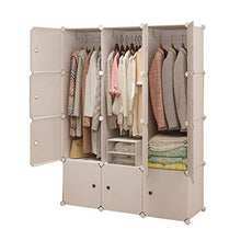 Locker Armadio Armadio Affitto Casa Hanging Rimovibili di Plastica Withdoor Abbigliamento Divide-Grid Camera Dormitorio 111X47X147CM MUMUJIN (Color : B)
