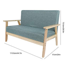 Divano relax a 2 posti, poltrona di Reception con bracciolo, divano lounge a casa, per soggiorno, ufficio, terrazza, 61 x 113,6 x 73,5 cm