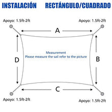 Sunnylaxx Tenda a Vela Rettangolare 3 x 5 Metri, Vela Ombreggiante Impermeabile e Resistente per Giardino, Balcone & Terrazza, Colore Sabbia