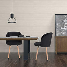 WOLTU BH120sz-6 Set di 6 Sedie da Cucina con Schienale Poltroncina Moderna in Tessuto di Lino Nero