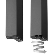 TecTake 800587 - Tavolo da Giardino, Robusta Intelaiatura in Alluminio, Pannelli dall’Effetto Legno - Disponibile in Diversi Colori (Nero | No. 402954)