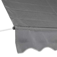 Emoshayoga Tende da Esterno per Porte e finestre 2.5x1.2M Tenda da Giardino Retrattile Manuale per Balcone da Giardino(Gray)