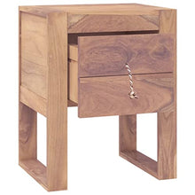 vidaXL Comodino 40x30x50 cm in Legno Massello di Teak