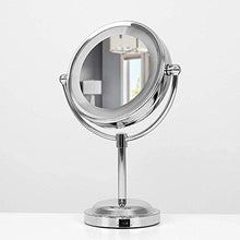 LBWARMB Trucco Specchio con luci Modern Regolabile Batteria a Batteria Argento Cromato LED LED ingranditore Bagno Make up Cosmetic Rasatura Vanity Specchio Specchio