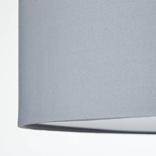 Plafoniera da 60 cm, 3 x E27, massimo 60 W, metallo/tessuto, cromato/grigio chiaro