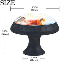 Gatto divertente con cocktail sulla spiaggia Pomelli per Porta Set di 4 Pomelli per Mobili Manopole per Cassetti Cucina Armadio Vetro
