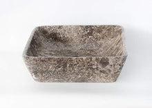 Rococo Lavabo in marmo grigio quadrato da 40 x 40 x 12 cm
