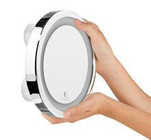 MACOM Sensation 211 Solar Specchio Ingranditore Cosmetico per Trucco, Ingrandente 7x con Luce Led e Ventose, Diametro 18 cm