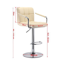 MUPAI New sgabelli Cucina Breakfast Sgabello da Bar Girevole per Computer Sedia Sgabello (Beige, 2)