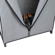 axentia Armadio Pieghevole, Materiale: Legno, Nero/Grigio, ca. 75 x 150 x 50 cm