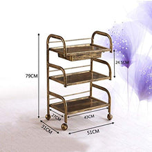 ZGQA-GQA Carrello per salone di bellezza a 3 strati Carrello per attrezzi per la casa (dimensioni: 51 x 31 x 79 cm)