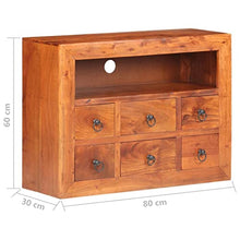 vidaXL Credenza 80x30x60 cm in Legno Massello di Acacia