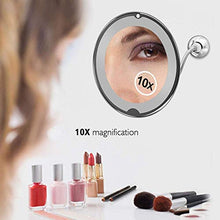BD.Y Specchi per Trucco Specchio ingranditore LED 10X Specchio con Luce LED Rotazione 360 Specchio Flessibile per Bagno
