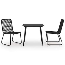 vidaXL Set da Pranzo da Giardino 3 pz in Polyrattan e Vetro