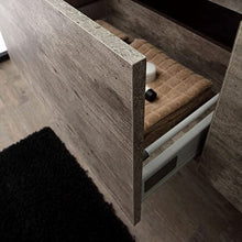 Kiamami Valentina Mobile SOSPESO con Specchio per Il Bagno CM120 Finitura Cemento | Madrid