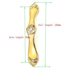 Jearls - Maniglia per mobiletto, 13,2 cm, per ante della cucina, credenza, camera da letto, cassettiera, cassetti, armadietti, regalo preferito, colore: giallo ambra, confezione da 5
