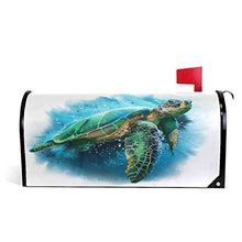 Acquerello Tartaruga Mare Cassetta delle Poste Copre Magnetica Estate Oceano Animale Pittura Giardino Cantiere Decorazione Casa Dimensione Standard 53,3 cm x 45,7 cm