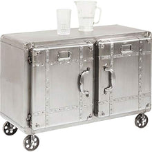 Kare Design - Comodino, Argento, 60 x 37.5 x 81 cm