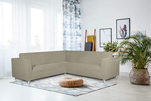 MB HOME BASIC Copridivano angolare Dahlia, Tortora