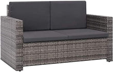 Mobili da giardino, Sedia per il tempo libero Set Giardino Set da giardino Mobili da giardino, Sedia Lounge Set 7 pezzi di Galvan Grey,Grey