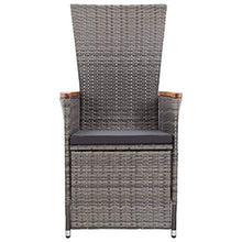 FAMIROSA Set Divani da Giardino 3 pz con Cuscini in Polyrattan Grigio-9365