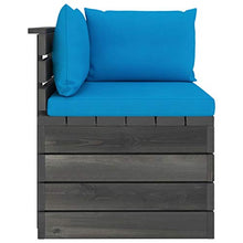 vidaXL Divano da Giardino 2 Posti su Pallet con Cuscini Massello Pino