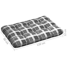 vidaXL Cuscini per Divano Pallet 5 pz Grigio Motivo a Quadri