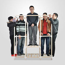 Jurass Armadio Pieghevole a Doppia Tela - Scompartimento Camera da Letto - Armadio a Combinazione e Armadio Beige (L130cm X L45cm X H170cm) - Legno