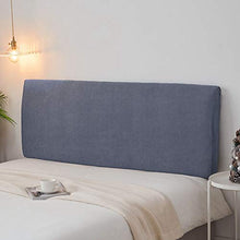 Zuq - Copritesta per testiera, elasticizzato, resistente alla polvere, copritesta elasticizzata, per camera da letto, grigio, 180 cm