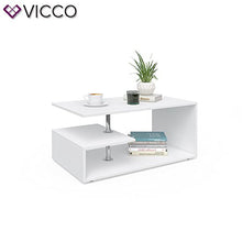 Vicco Tavolino da divano Guillermo Tavolino da salotto bianco 91 x 52 cm