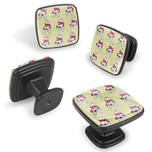 Cute pug dog doodle style Pomelli per Porta Set di 4 Pomelli per Mobili Manopole per Cassetti Cucina Armadio Vetro