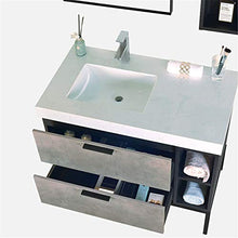 BGROESTWB Mobile da Bagno Specchio Bagno Bagno Armadio Combinato Lavabo per lavabo da Terra WC Vanity Marble per Casa (Color : Gray, Size : 55x100x85cm)